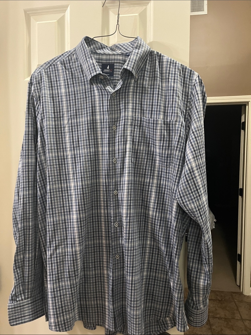 johnnie-O Blue Plaid Button-Down Shirt